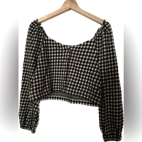 Madewell size large checkered shirt and skirt set. - Picture 1 of 4